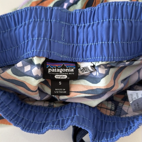 PATAGONIA Girls Costa Rica Baggies Shorts Size Small COAST HIGHWAY TIDEPOOL BLUE - Picture 4 of 9